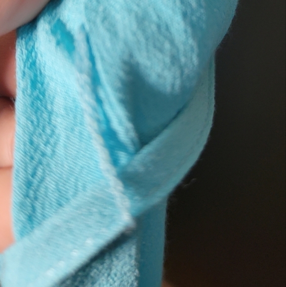 DO+BE light blue swing style deep V waist ties small flowy fit open back dress - Picture 3 of 8